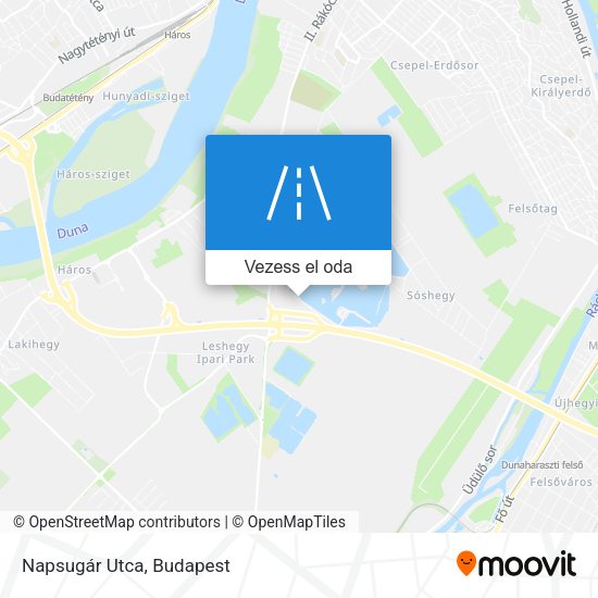 Napsugár Utca térkép