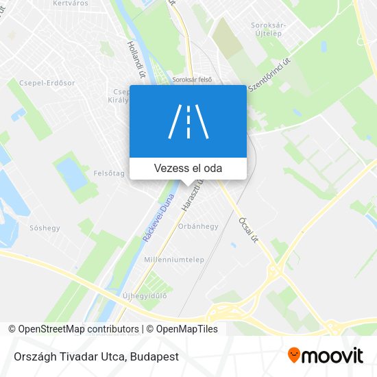 Országh Tivadar Utca térkép