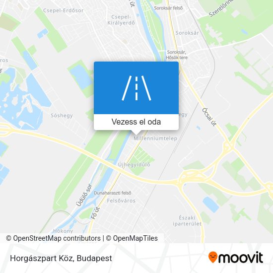 Horgászpart Köz térkép