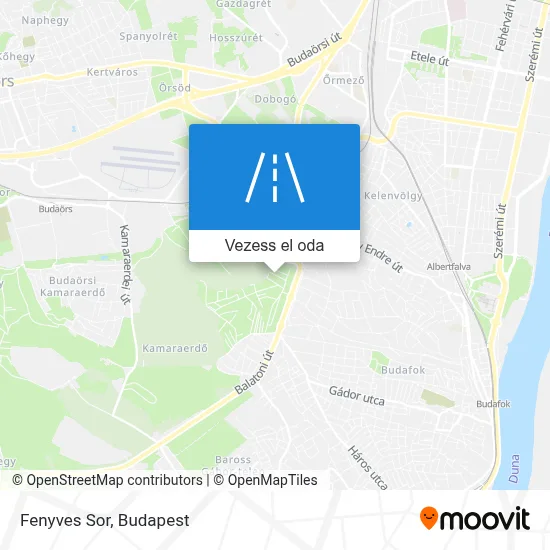 Fenyves Sor térkép
