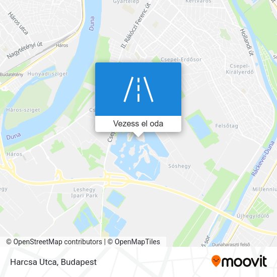 Harcsa Utca térkép