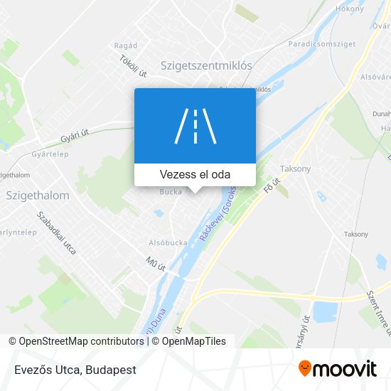 Evezős Utca térkép