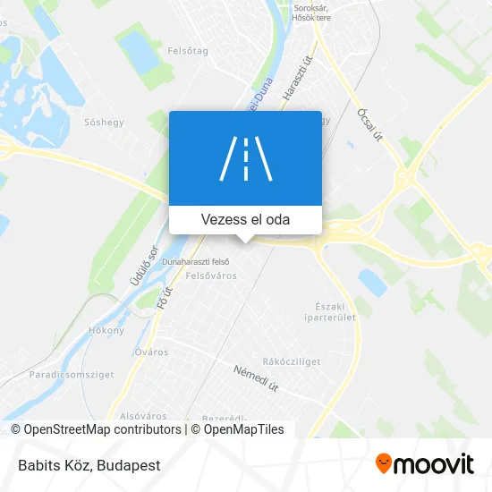 Babits Köz térkép