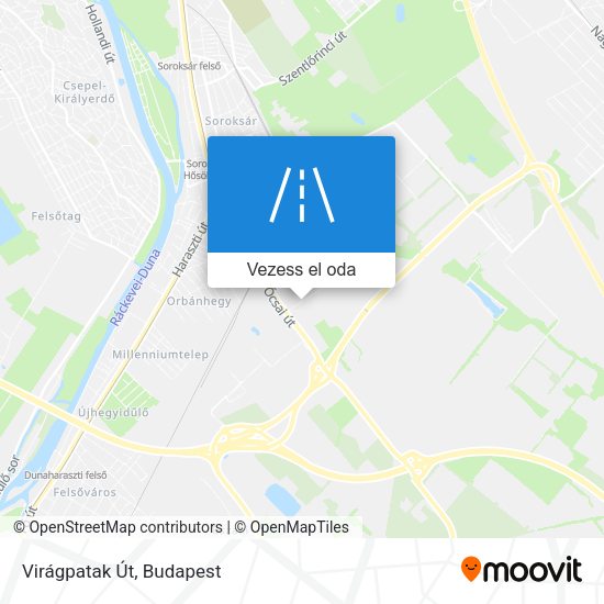 Virágpatak Út térkép