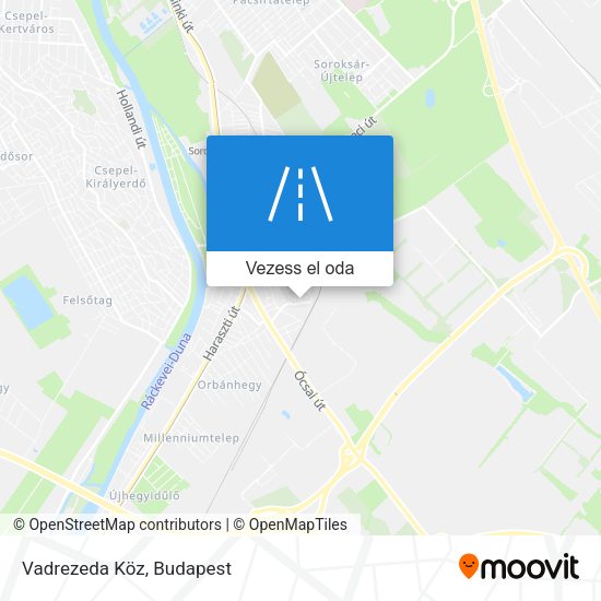 Vadrezeda Köz térkép