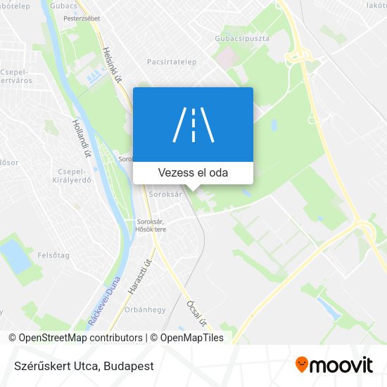 Szérűskert Utca térkép