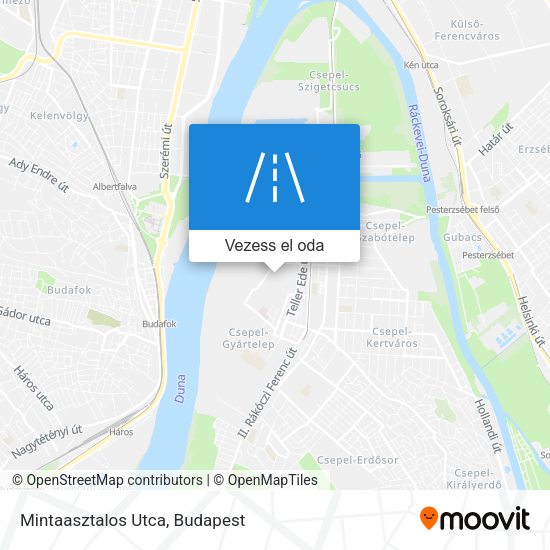 Mintaasztalos Utca térkép