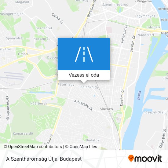 A Szentháromság Útja térkép