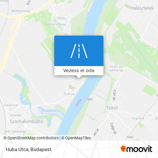Huba Utca térkép