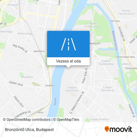 Bronzöntő Utca térkép