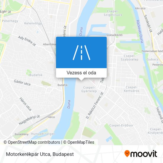 Motorkerékpár Utca térkép