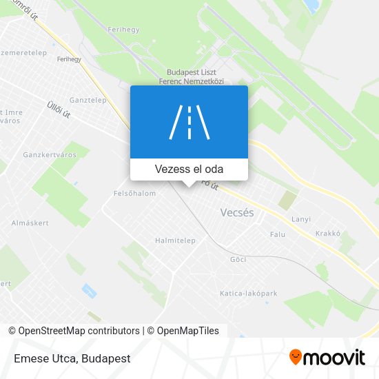 Emese Utca térkép