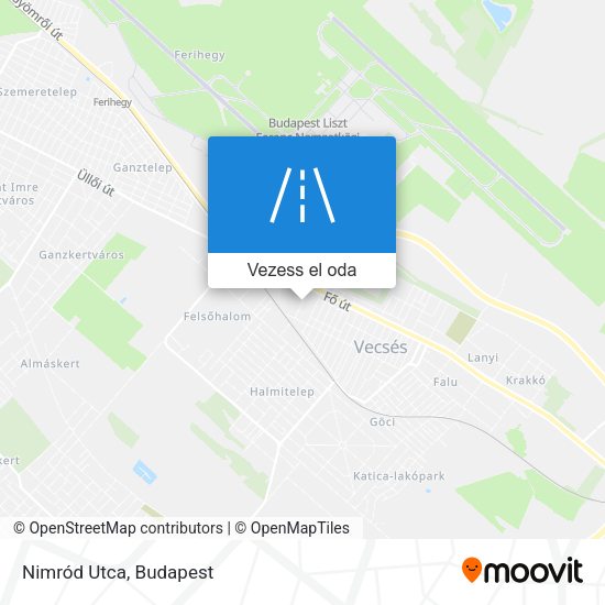 Nimród Utca térkép