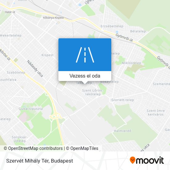 Szervét Mihály Tér térkép