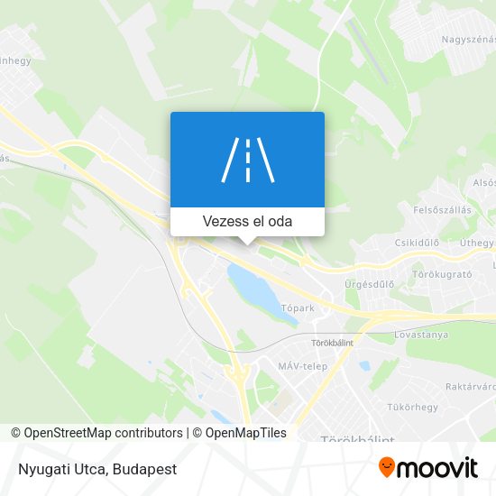 Nyugati Utca térkép