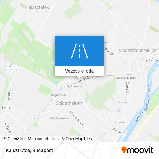 Kajszi Utca térkép
