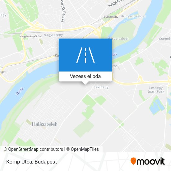 Komp Utca térkép