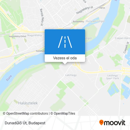 Dunadűlő Út térkép
