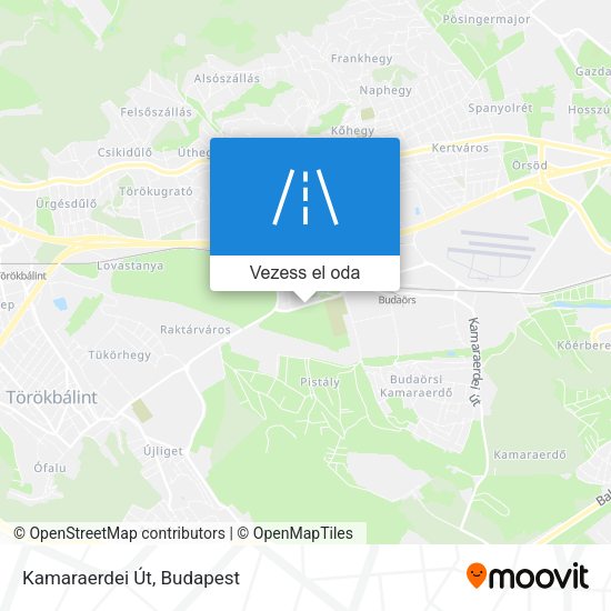 Kamaraerdei Út térkép