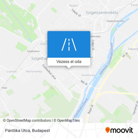 Pántlika Utca térkép