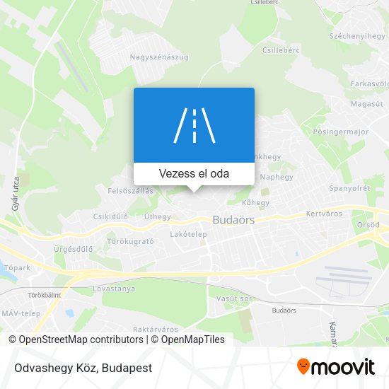 Odvashegy Köz térkép
