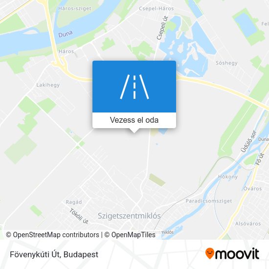 Fövenykúti Út térkép