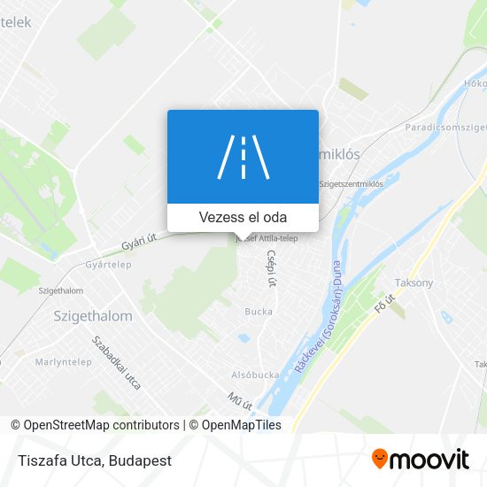 Tiszafa Utca térkép
