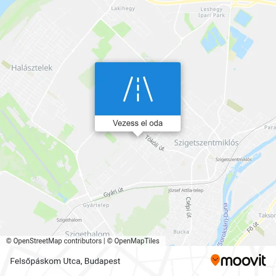Felsőpáskom Utca térkép