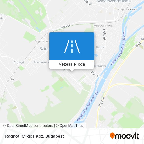 Radnóti Miklós Köz térkép