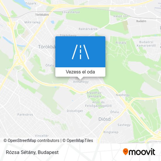 Rózsa Sétány térkép