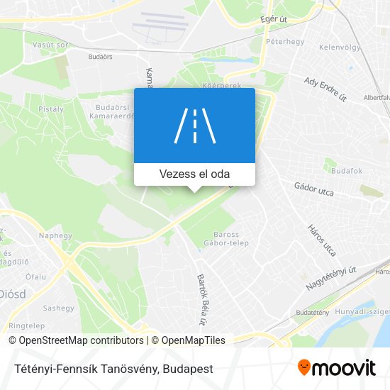 Tétényi-Fennsík Tanösvény térkép
