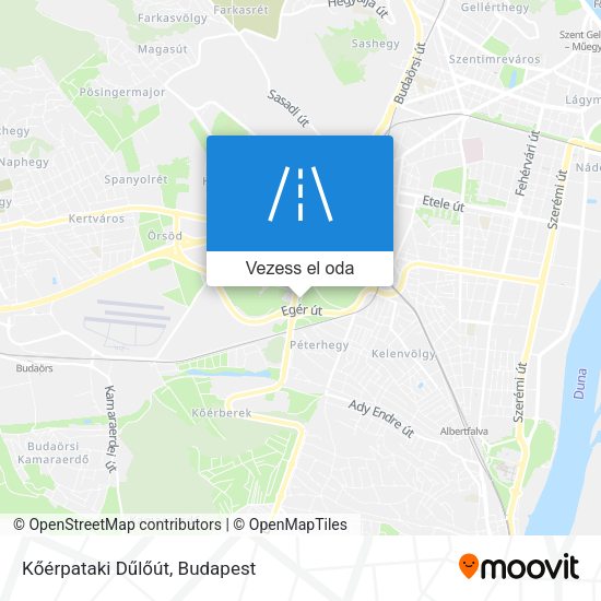 Kőérpataki Dűlőút térkép