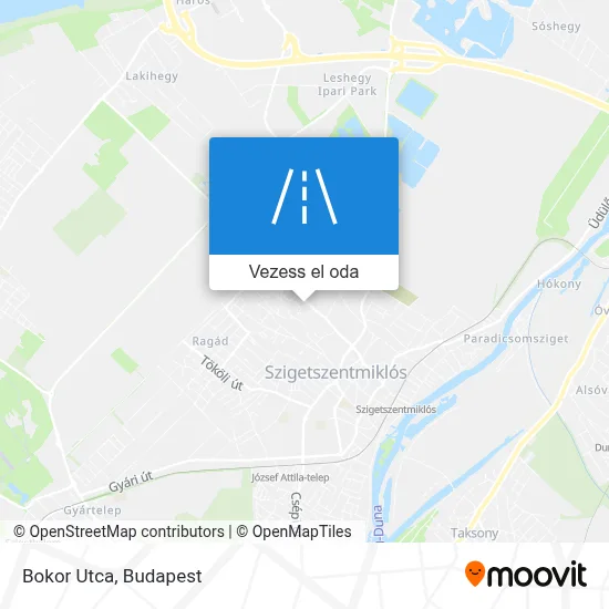 Bokor Utca térkép