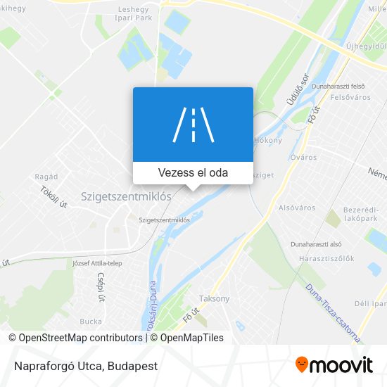 Napraforgó Utca térkép