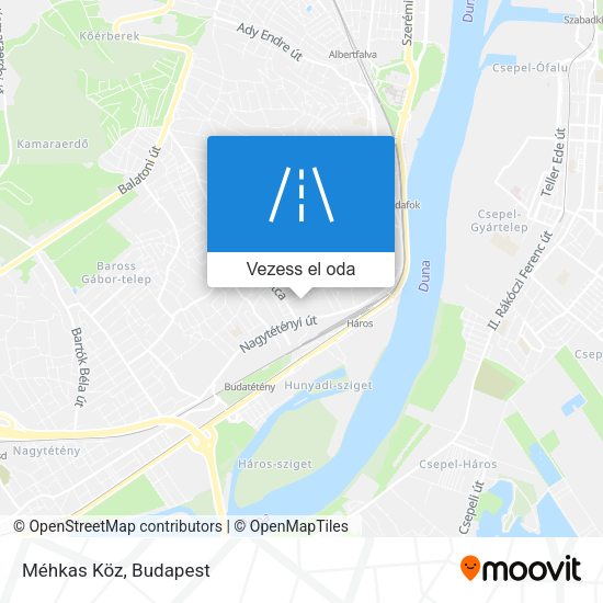 Méhkas Köz térkép