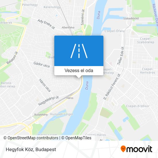 Hegyfok Köz térkép