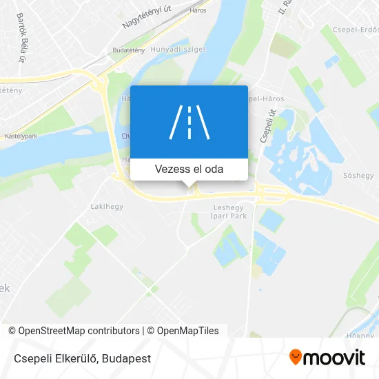 Csepeli Elkerülő térkép