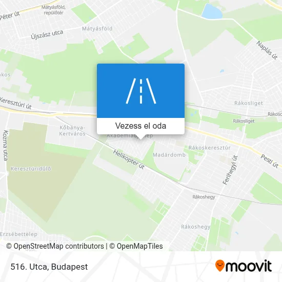 516. Utca térkép