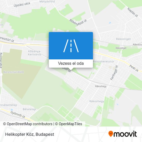 Helikopter Köz térkép