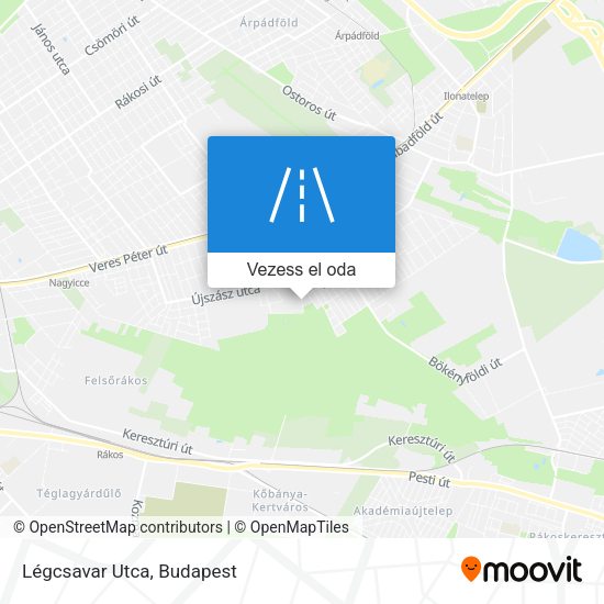 Légcsavar Utca térkép