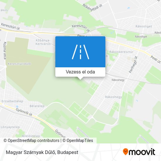 Magyar Szárnyak Dűlő térkép