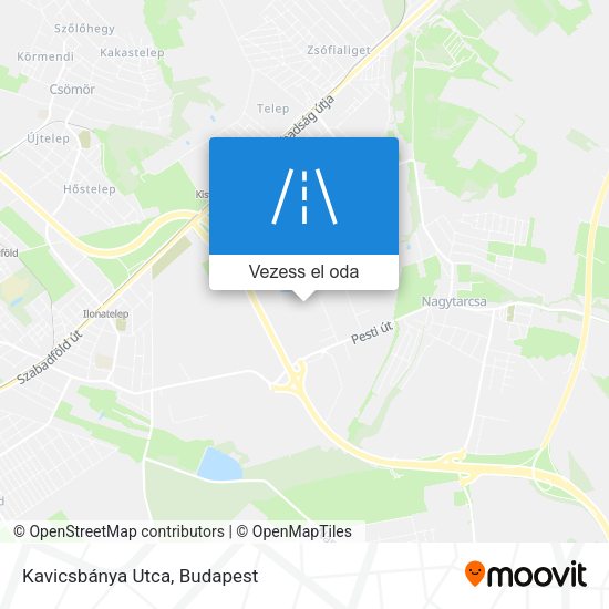 Kavicsbánya Utca térkép