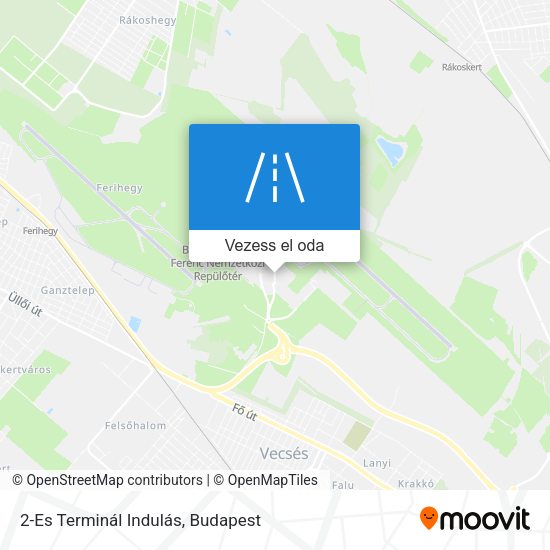 2-Es Terminál Indulás térkép