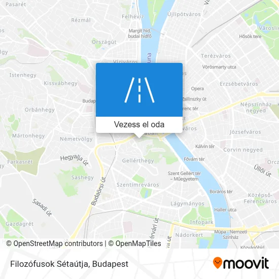 Filozófusok Sétaútja térkép