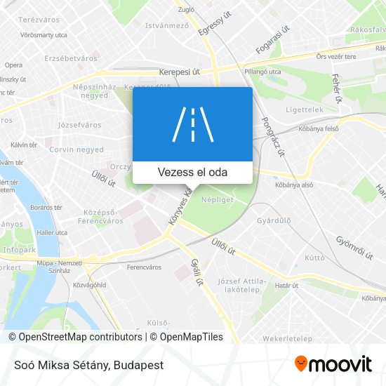 Soó Miksa Sétány térkép