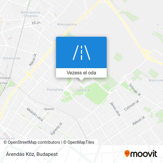 Árendás Köz térkép