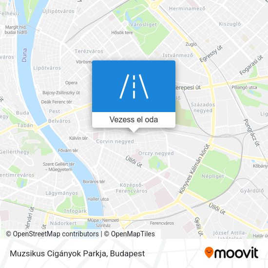 Muzsikus Cigányok Parkja térkép