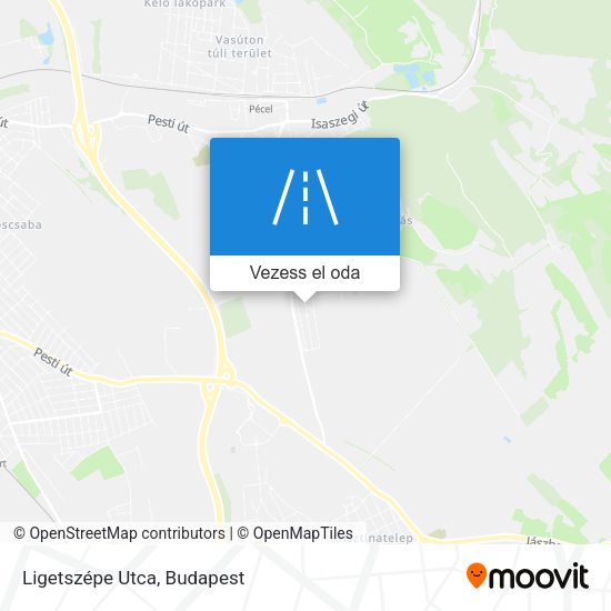 Ligetszépe Utca térkép