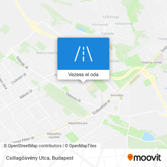 Csillagösvény Utca térkép