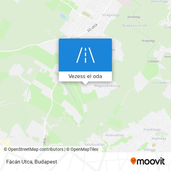 Fácán Utca térkép